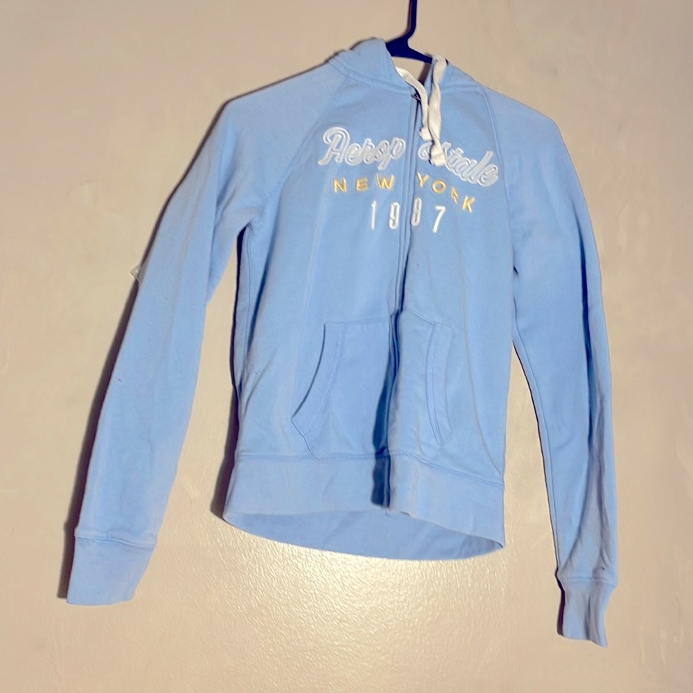 Blue Aeropostale zip up hood